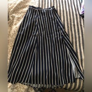 Reformation Pinstripe MIDI Skirt.